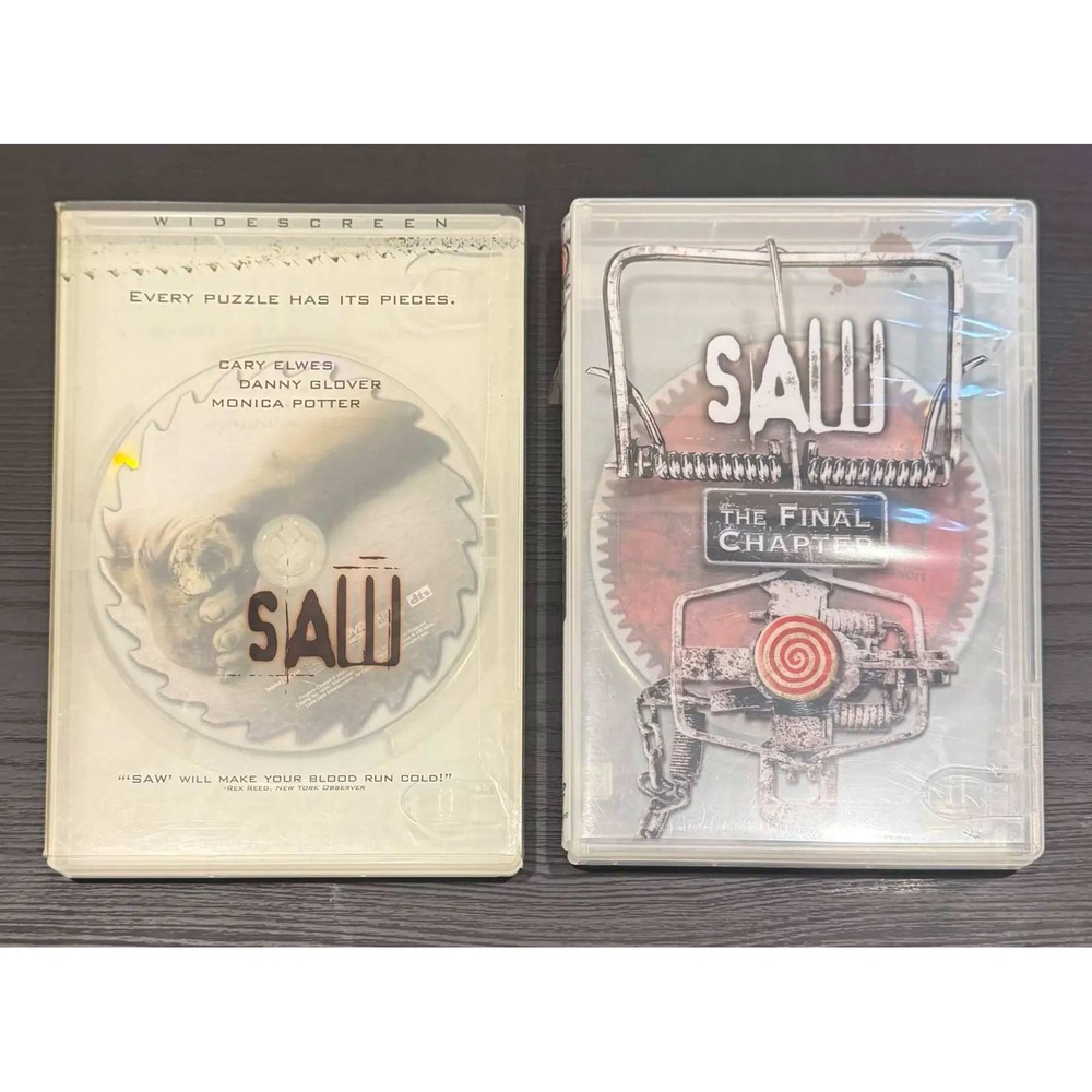 Saw and Saw The Final Chapter DVD Bundle Horror Movies James Wan Tobin Bell